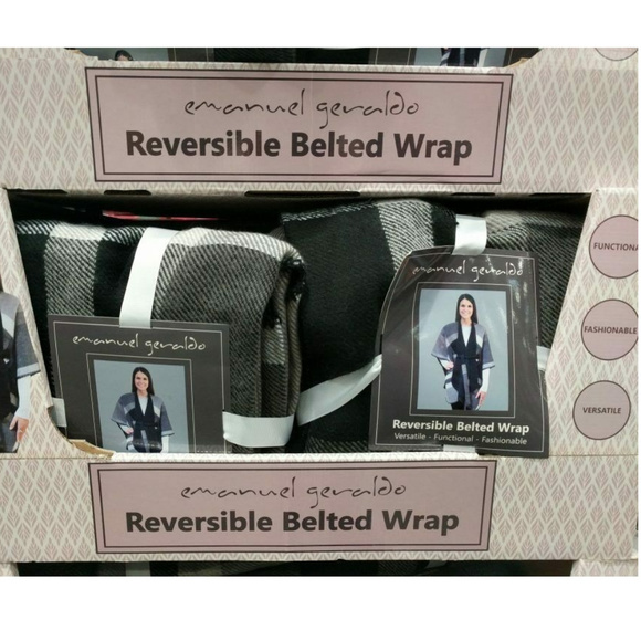 Emanuel Geraldo Women's Reversible Belted Wrap - Picture 3 of 4